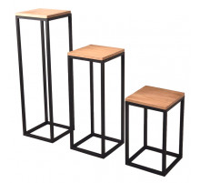 Набор подиумов для цветов в стиле Лофт (3 шт.)